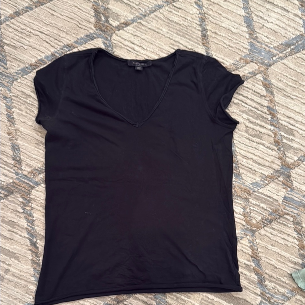 Classic Black V-Neck Top